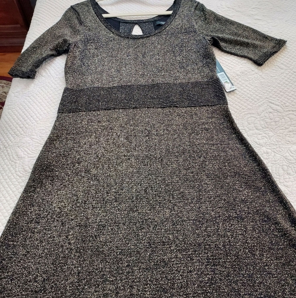 Andrew Marc Fit And Flare Knit Dress